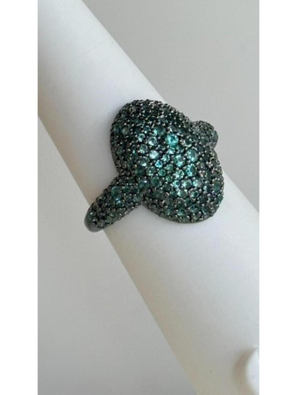 Bomb Party Sirens RG75116 "The Abyssal Crown" Paraiba Tourmaline Ring Sz 7